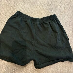Brandy Women's Black Elastic-Waist Lounge Shorts